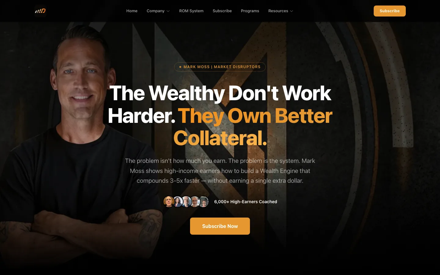 Market Disruptors landing page hero